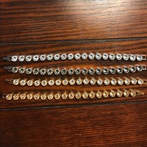 Swarovski Bracelets- Black Ice and Champagne Gold